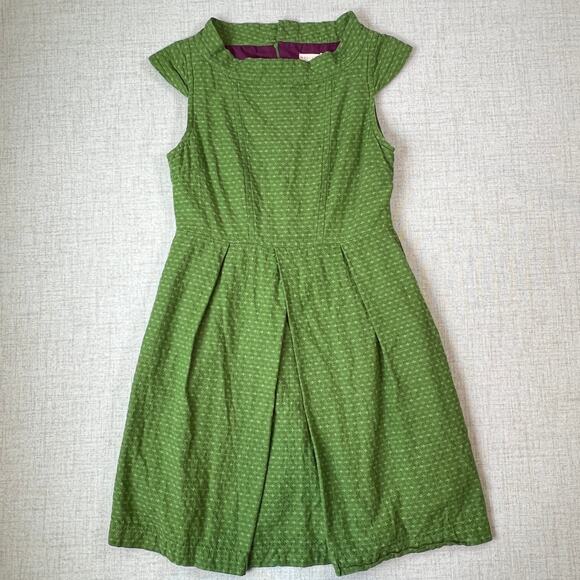 Tulle by Anthropologie Pleated Cap Sleeve Mod Midi Dress - Picture 1 of 9
